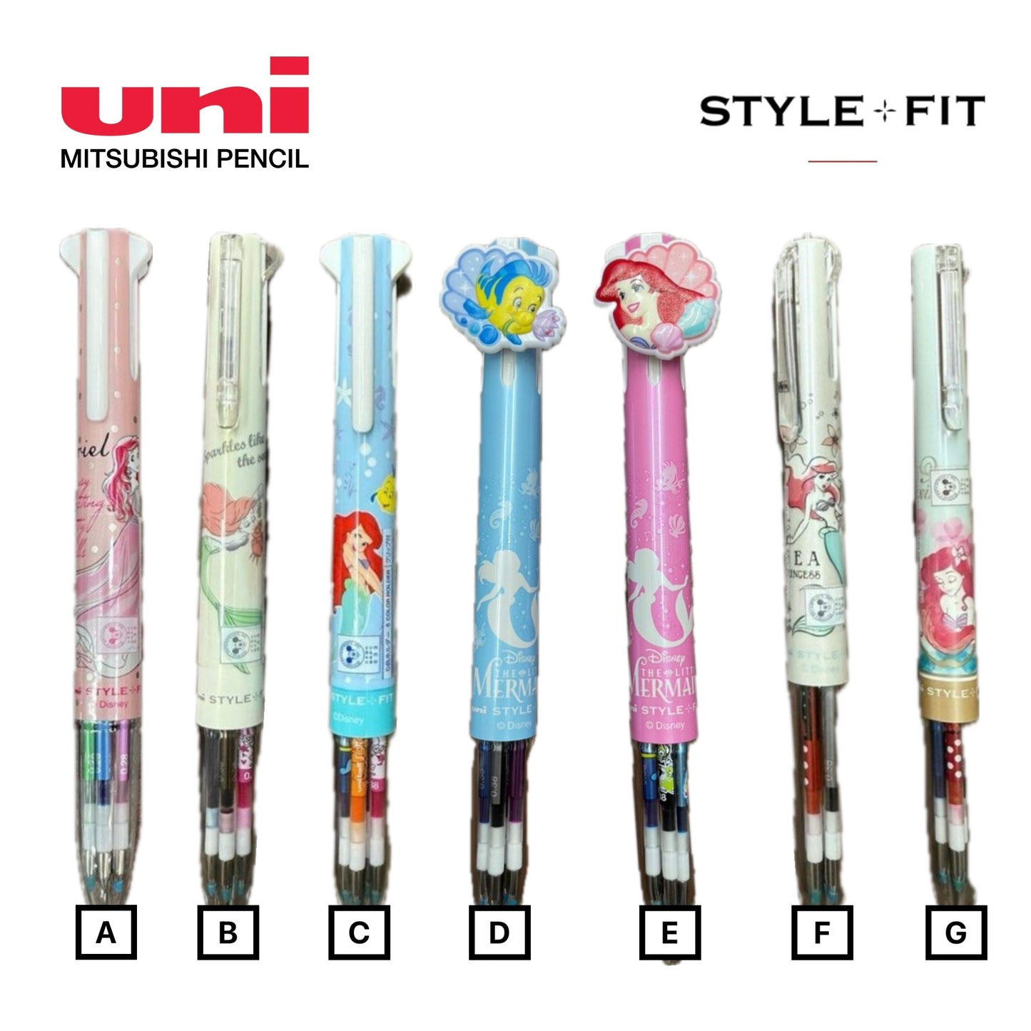 UNI - 愛麗兒公主 美人魚 Ariel Mermaid - Style Fit 多色筆 Multi-colour ball pen