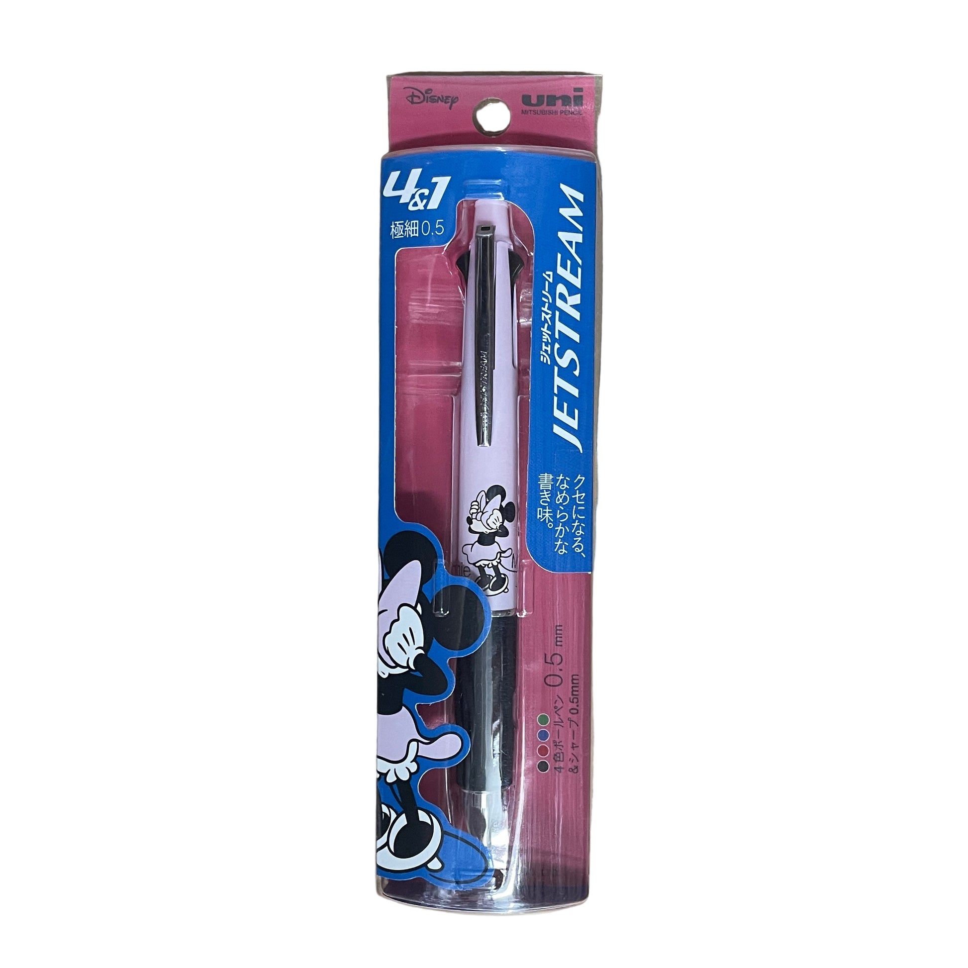 UNI  - 米妮 Minnie Mouse - JETSTREAM4&1 四色原子筆 + 0.5mm鉛芯筆 Multicolour pen + Mechanical pencil
