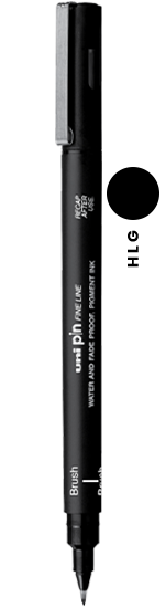 UNI - Pin [Brush] 耐水性繪圖針筆 Pigment Ink Fine Line Pen