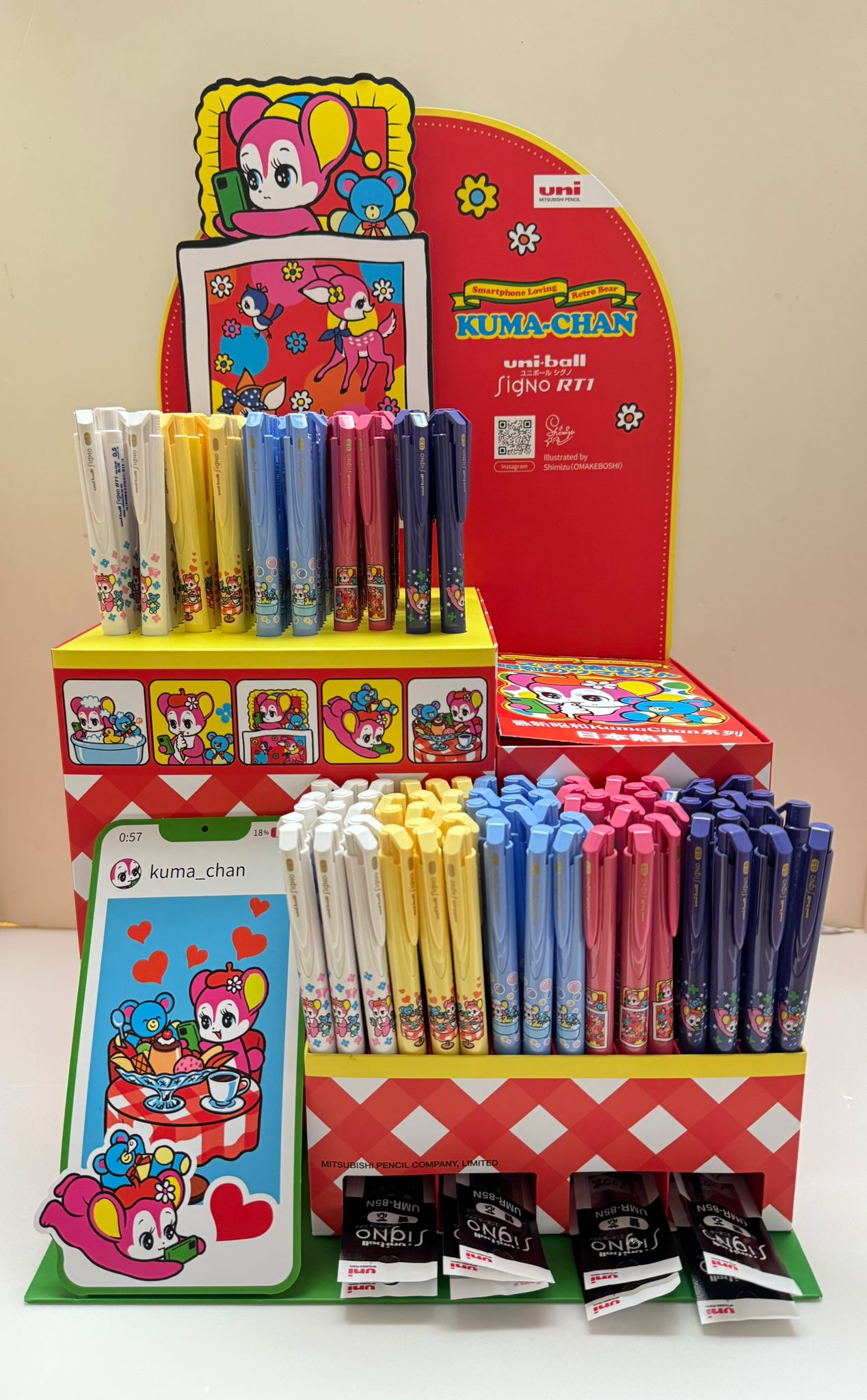 UNI - Smartphone Loving Retro KUMA-CHAN - Uni-ball Signo RT1 - 0.5mm 原子筆 ball pen