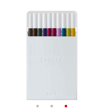 UNI EMOTT fine 0.4 耐水性顏色筆簽字筆10色/40色套裝 Waterproof coloured fine pen 10-color/ 40-color set