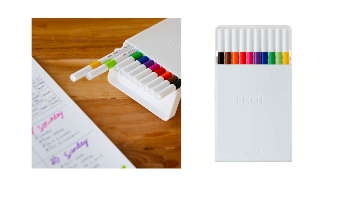 UNI EMOTT fine 0.4 耐水性顏色筆簽字筆10色/40色套裝 Waterproof coloured fine pen 10-color/ 40-color set