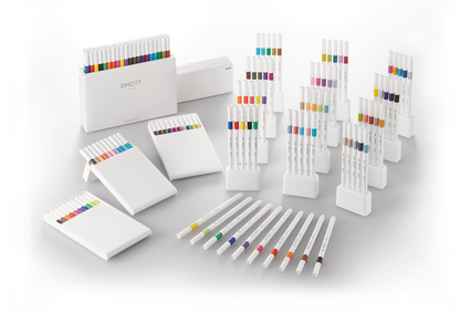 UNI EMOTT fine 0.4 耐水性顏色筆簽字筆5色套裝 Waterproof coloured fine pen 5-color set