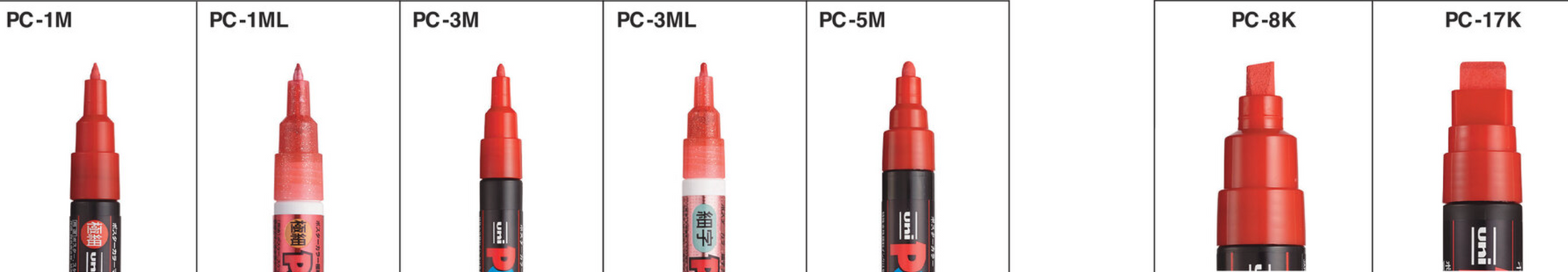 UNI POSCA [PC-5M 7C] 水性筆 Water-based Paint Markers (7 色 colours)