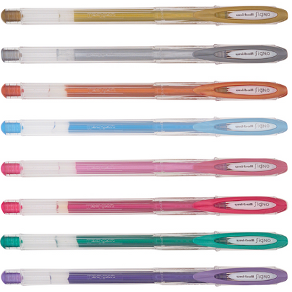 UNI uni-ball Signo 貴族筆 Noble metal / 閃粉筆 Glitter gel pen [UM-120NM / UM-120SP]