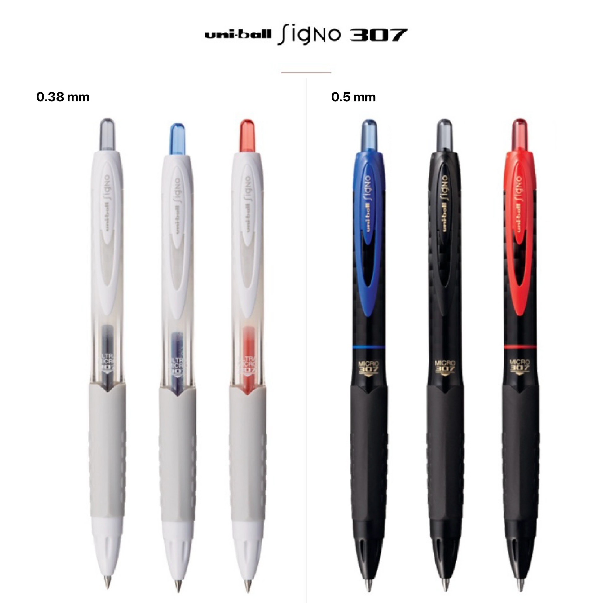 UNI uni-ball Signo UMN-307 0.38mm/ 0.5mm 原子筆 Gel ink ball pen