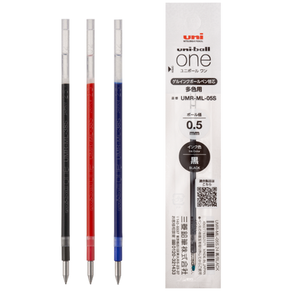 UNI uni-ball one 3 三色筆 替芯 Refill: UMR-ML-38S / UMR-ML-05S