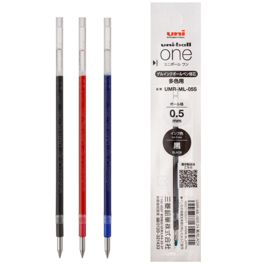 UNI uni-ball one 3 三色筆 替芯 Refill: UMR-ML-38S / UMR-ML-05S