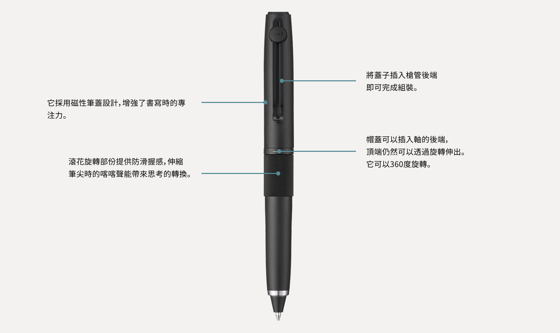 UNI uniball ZENTO 旋轉三色水性原子筆 3-colour [Signature Model]
