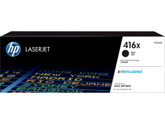 HP [416x] (W2040X/ W2041X/ W2042X/ W2043X) 原廠鐳射碳粉匣 LaserJet Toner Cartridge [黑色 Black/ 青色 Cyan/ 黃色 Yellow/ 品紅色 Magenta]