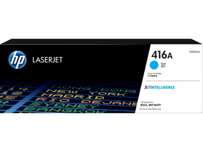 HP [416A] (W2040A/ W2041A/ W2042A/ W2043A) 原廠鐳射碳粉匣 LaserJet Toner Cartridge [黑色 Black/ 青色 Cyan/ 黃色 Yellow/ 品紅色 Magenta]
