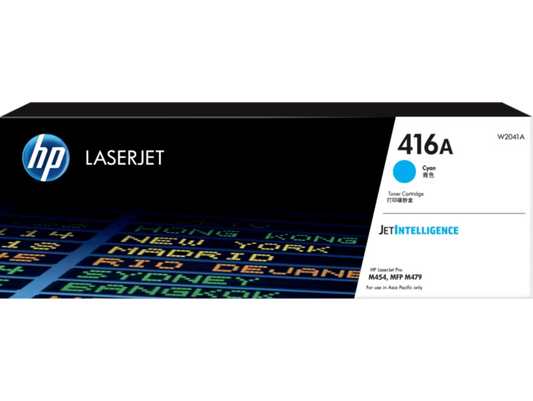 HP [416A] (W2040A/ W2041A/ W2042A/ W2043A) 原廠鐳射碳粉匣 LaserJet Toner Cartridge [黑色 Black/ 青色 Cyan/ 黃色 Yellow/ 品紅色 Magenta]