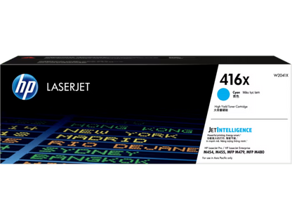 HP [416x] (W2040X/ W2041X/ W2042X/ W2043X) 原廠鐳射碳粉匣 LaserJet Toner Cartridge [黑色 Black/ 青色 Cyan/ 黃色 Yellow/ 品紅色 Magenta]