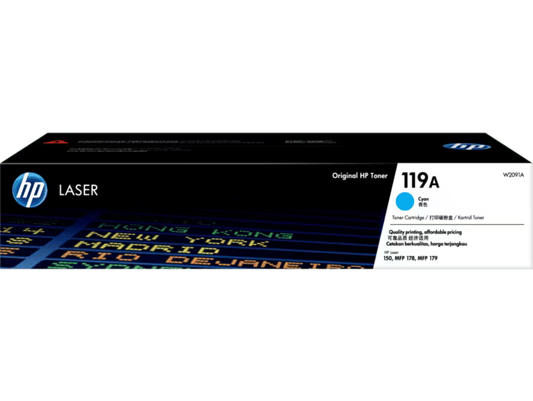 HP [119A] (W2090A/ W2091A/ W2092A/ W2093A) 原廠鐳射碳粉匣 LaserJet Toner Cartridge [黑色 Black/ 青色 Cyan/ 黃色 Yellow/ 品紅色 Magenta]