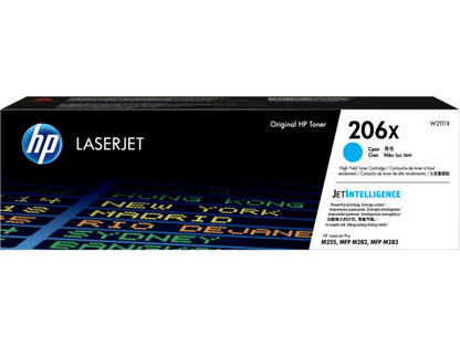 HP [206X] (W2110X/ W2111X / W2112X / W2113X) 原廠鐳射碳粉匣 LaserJet Toner Cartridge [黑色 Black/ 青色 Cyan/ 黃色 Yellow/ 品紅色 Magenta]