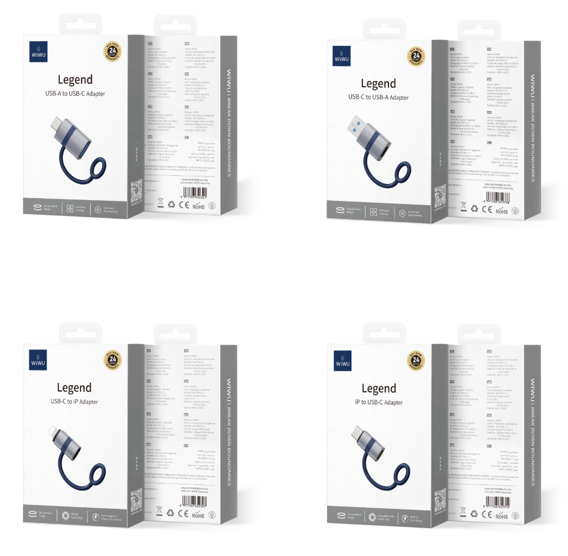 WIWU 充電轉換器 Charging Connector Adapter (USB/ Type-C/ Lightning)