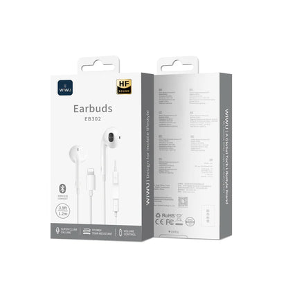 WIWU EB302 有線耳機 Wired earphone [Lightning- For Apple | 1.2m]