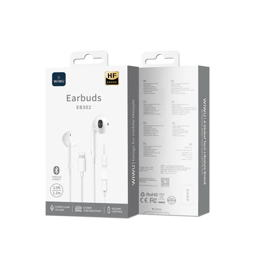 WIWU EB302 有線耳機 Wired earphone [Lightning- For Apple | 1.2m]