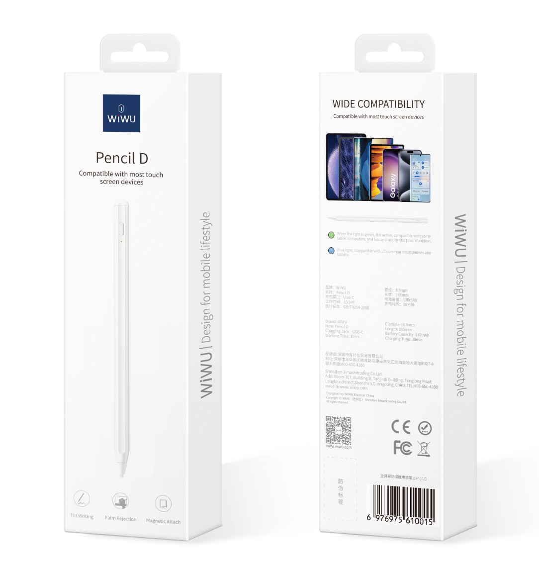 WIWU Pencil D 平板iPad專用電容觸控筆 Stylus pen(Apple pencil 平替) 