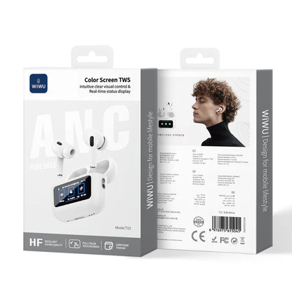 WIWU T22 觸碰顯示屏降噪真無線藍牙耳機 Wireless Earbuds with Display