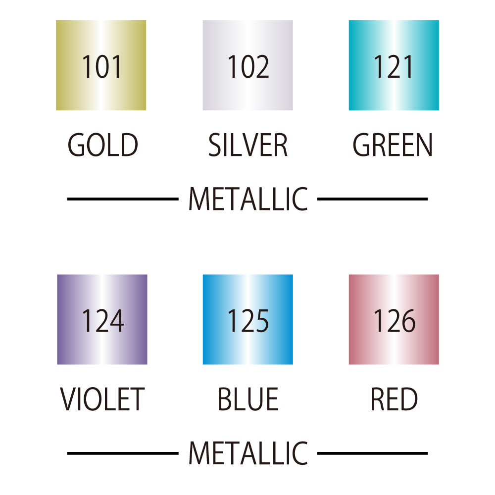 ZIG Memory system Calligraphy Metallic Colour [6 colour set |MS-8400/6V]