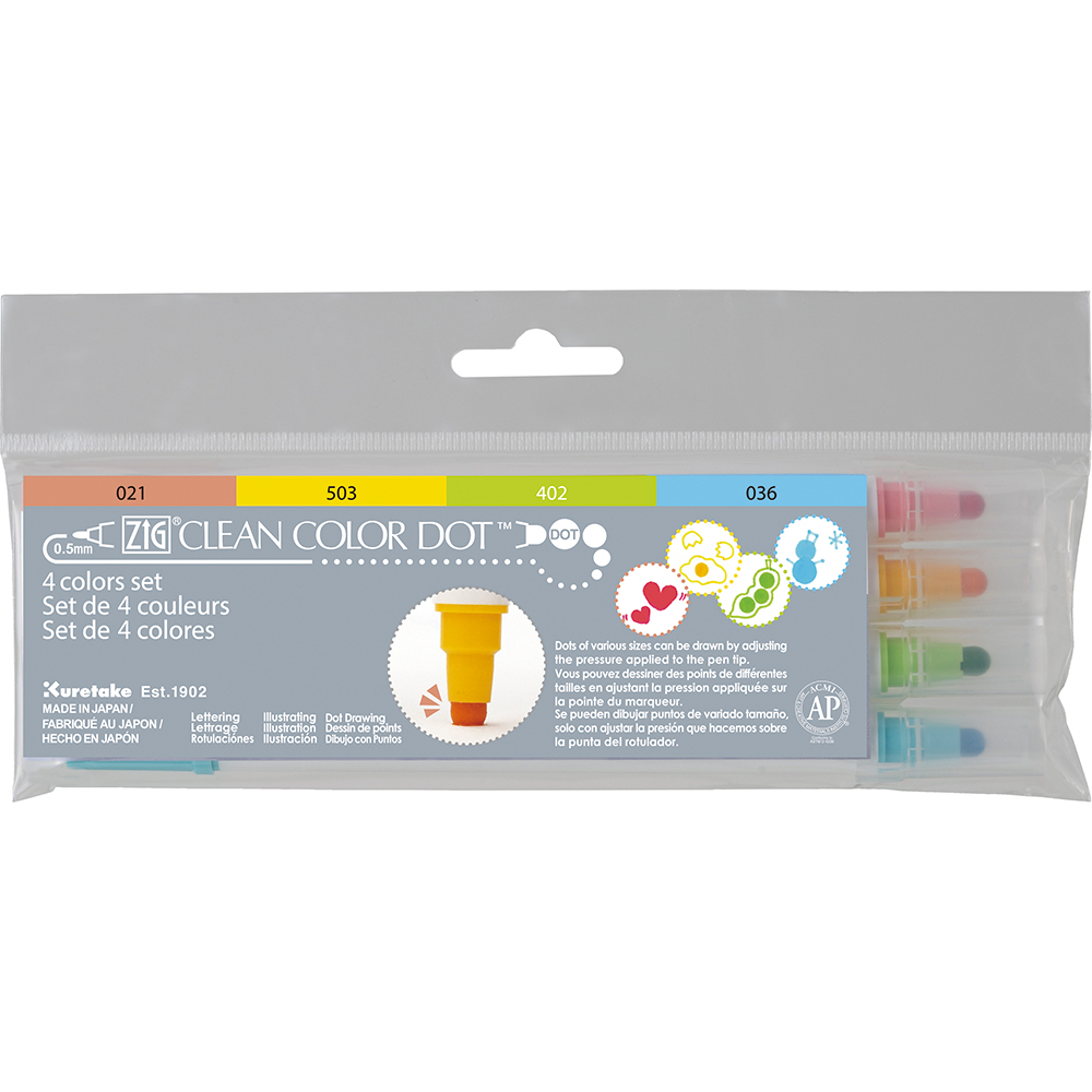 ZIG clean colour dot [4 colour set |TC-6100/4V]