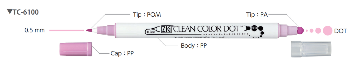 吳竹 ZIG clean colour dot [4 colour set |TC-6100/4V]
