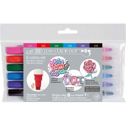 ZIG clean colour dot [6 colour set |TC-6100/6V]