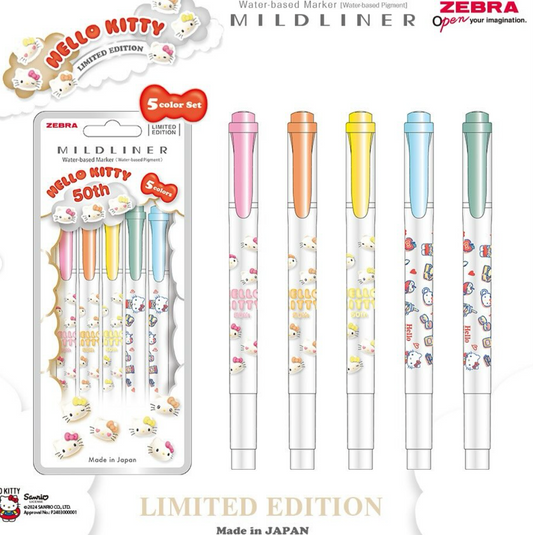 Zebra Mildliner x Hello Kitty 50 週年限量版螢光筆 Highlighter - 單支 by pic / 套裝 set
