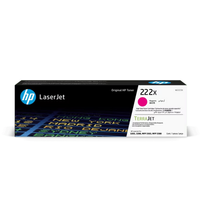 HP [222x] (W2220X/ W2221X/ W2222X/ W2223X) 原廠鐳射碳粉匣 LaserJet Toner Cartridge [黑色 Black/ 青色 Cyan/ 黃色 Yellow/ 品紅色 Magenta]