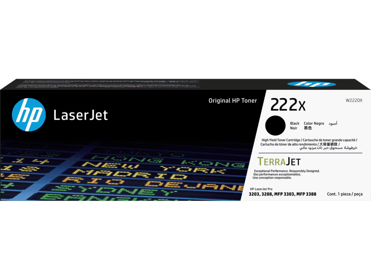 HP [222x] (W2220X/ W2221X/ W2222X/ W2223X) 原廠鐳射碳粉匣 LaserJet Toner Cartridge [黑色 Black/ 青色 Cyan/ 黃色 Yellow/ 品紅色 Magenta]
