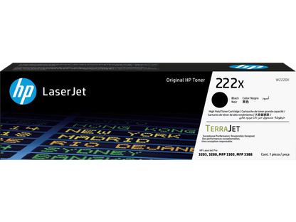 HP [222x] (W2220X/ W2221X/ W2222X/ W2223X) 原廠鐳射碳粉匣 LaserJet Toner Cartridge [黑色 Black/ 青色 Cyan/ 黃色 Yellow/ 品紅色 Magenta]