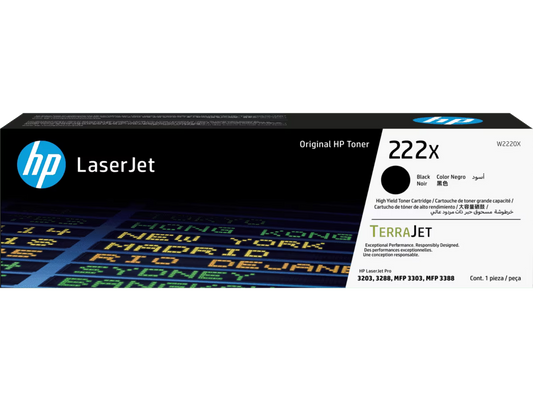 HP [222x] (W2220X/ W2221X/ W2222X/ W2223X) 原廠鐳射碳粉匣 LaserJet Toner Cartridge [黑色 Black/ 青色 Cyan/ 黃色 Yellow/ 品紅色 Magenta]