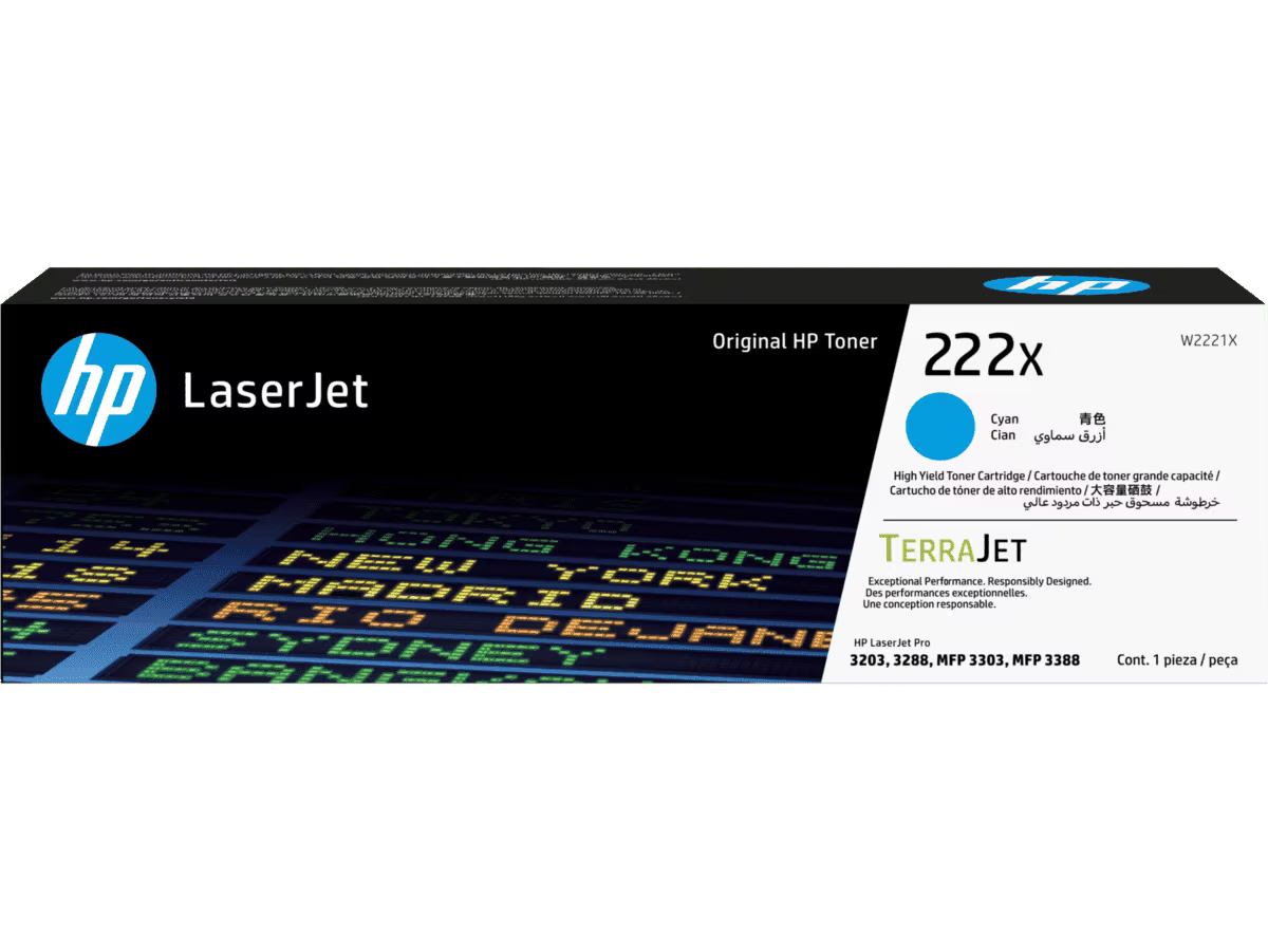 HP [222x] (W2220X/ W2221X/ W2222X/ W2223X) 原廠鐳射碳粉匣 LaserJet Toner Cartridge [黑色 Black/ 青色 Cyan/ 黃色 Yellow/ 品紅色 Magenta]