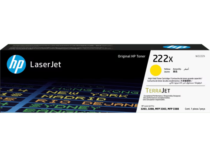 HP [222x] (W2220X/ W2221X/ W2222X/ W2223X) 原廠鐳射碳粉匣 LaserJet Toner Cartridge [黑色 Black/ 青色 Cyan/ 黃色 Yellow/ 品紅色 Magenta]