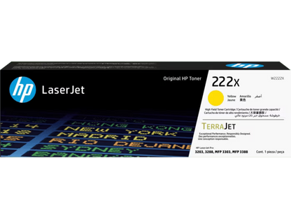 HP [222x] (W2220X/ W2221X/ W2222X/ W2223X) 原廠鐳射碳粉匣 LaserJet Toner Cartridge [黑色 Black/ 青色 Cyan/ 黃色 Yellow/ 品紅色 Magenta]
